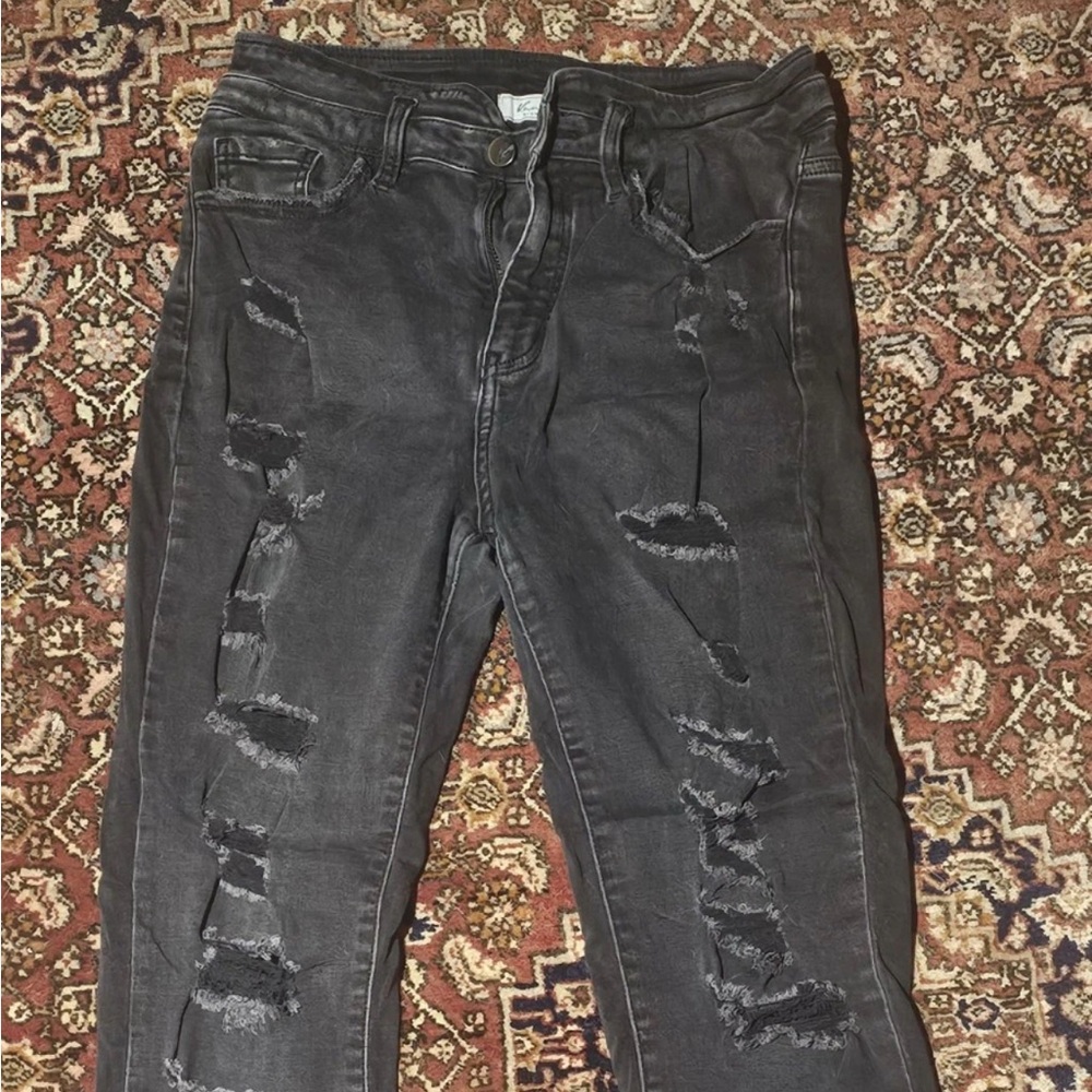 Kancan Signature Kurvy Ultra High Rise Ankle Skinny Jeans Black